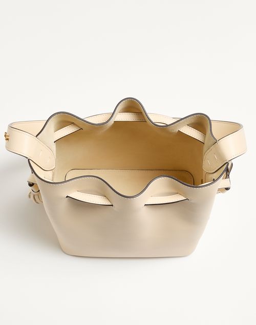 Valentino Garavani - Valentino Garavani So Seau Medium Leather Bucket Bag - Butter - Woman - Shoulder Bags