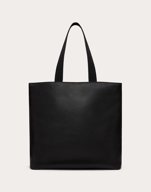Valentino Garavani - Valentino Garavani Noir Nappa Leather Shopper - Black - Man - Totes
