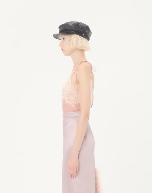Valentino - Crepe De Chine Top - Salmon - Woman - Shirts And Tops
