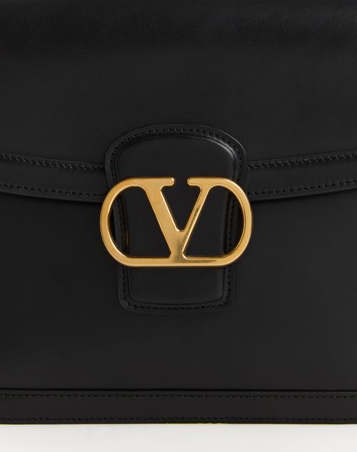 Valentino Garavani - Valentino Garavani 9to5 Smooth Calfskin Shoulder Bag - Black - Man - Shoulder Bags