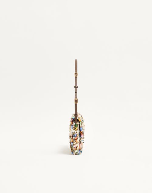 Valentino Garavani - Valentino Garavani Devain Embroidered Small Shoulder Bag - Multicolour - Woman - Shoulder Bags
