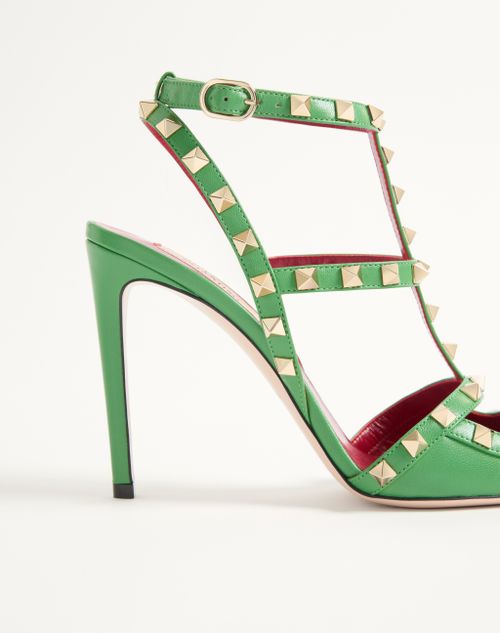 Valentino Garavani - Rockstud Kidskin Pumps 100mm - Light Green - Woman - Pumps And Slingbacks
