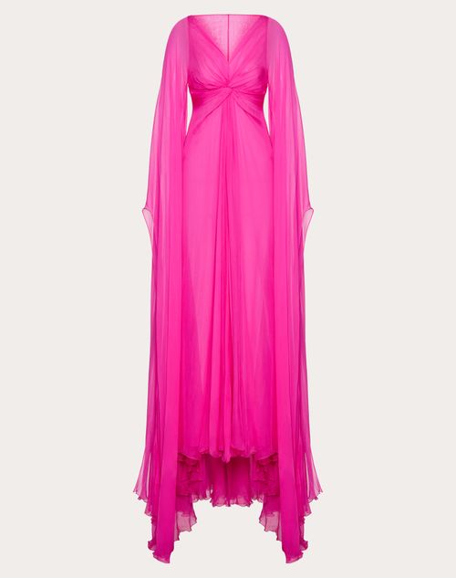 Shop Valentino Chiffon Gown Woman Pink Pp 46