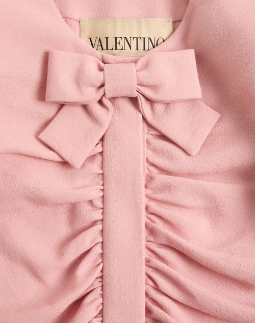 Valentino - Cropped Jacket In Crispy Light Wool - Pink - Woman - Jackets And Blazers