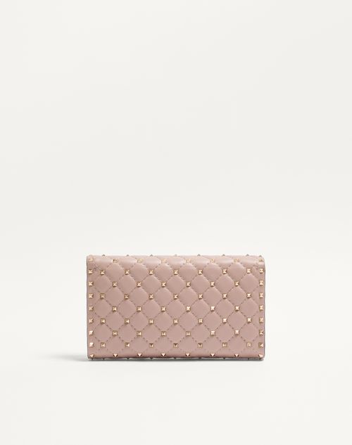 Valentino Garavani - Rockstud Spike Nappa Leather Crossbody Clutch Bag - Poudre - Woman - Shoulder Bags