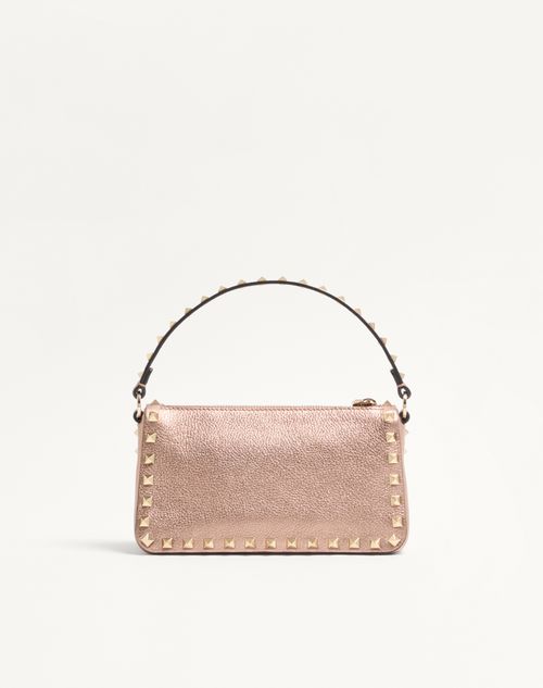 Valentino Garavani - Valentino Garavani Rockstud Small Crossbody Bag In Laminated Grainy Calfskin Leather - Rose Cannelle - Woman - Shoulder Bags