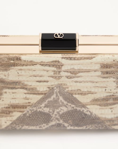 Valentino Garavani - Valentino Garavani Berthe Clutch In Tejus - Grey - Woman - Clutches