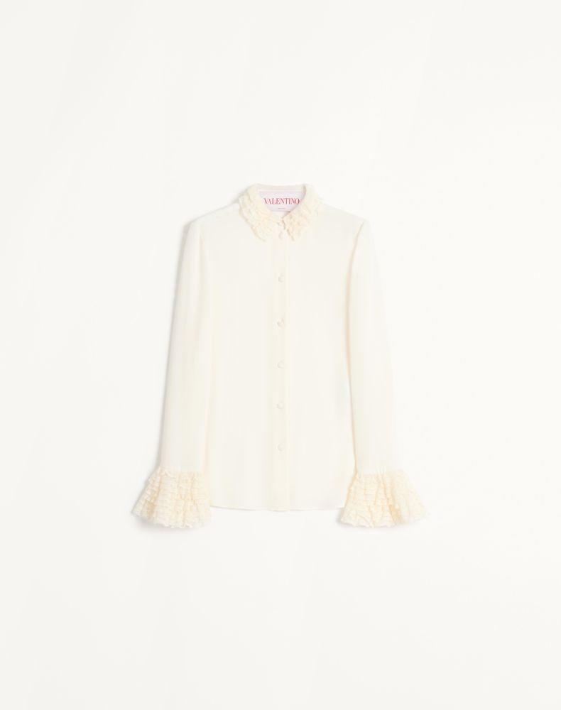 Valentino Women's Ivory Georgette Blouse Woman 48