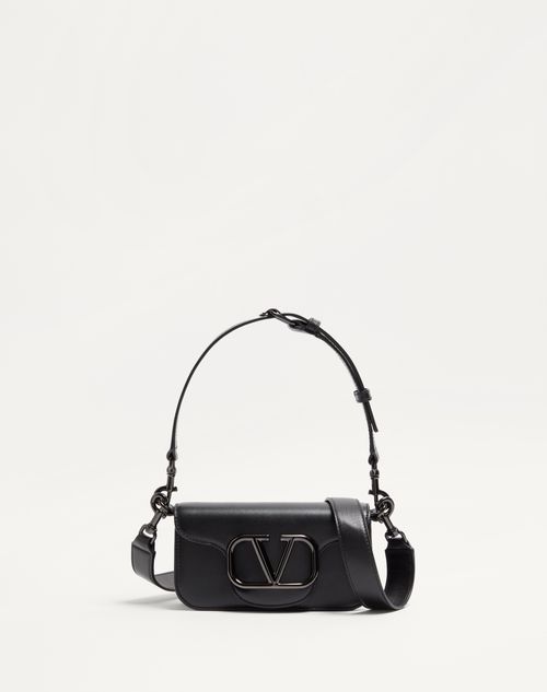 Valentino Garavani Mini Garavani Locò Crossbody Calfskin Bag In Black