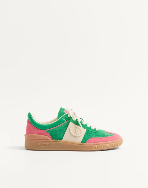 Valentino Garavani Upvillage Crosta Sneaker Woman Green/ivory 35