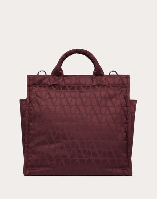 Valentino Garavani - ヴァレンティノ ガラヴァーニ アンド ポーター 2way Vertical Tote Bag - ボルドー - メンズ - トート