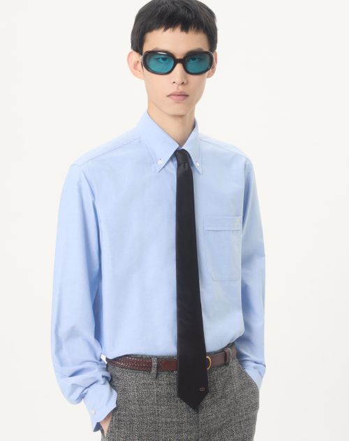 Valentino Garavani - Corbata Valentie De Seda Con Vlogo Signature - Negro/dorado - Hombre - Corbatas