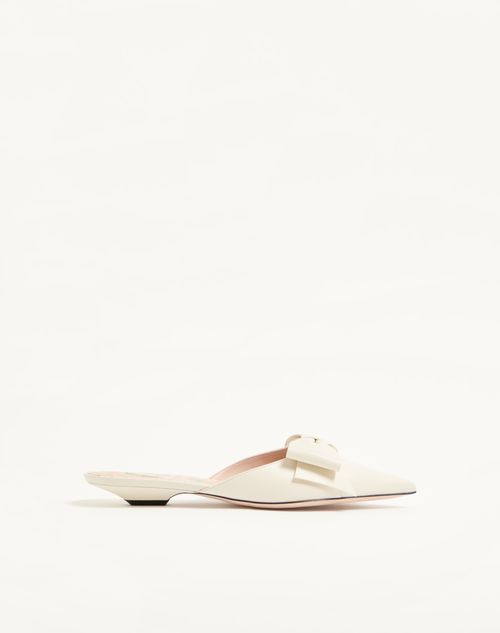 Valentino Garavani - Bowow Kidskin Mule 20mm - Ivory - Woman - Ballerinas