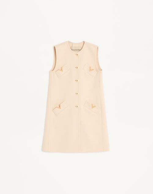 Valentino Gilet En Compact Drap Femme Bouleau 40