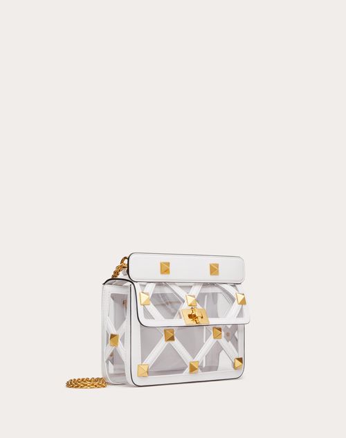 Valentino Garavani - ローマンスタッズチェーン ポリマー素材ミディアムバッグ - クリア/オプティカルホワイト - ウィメンズ - ショルダーバッグ