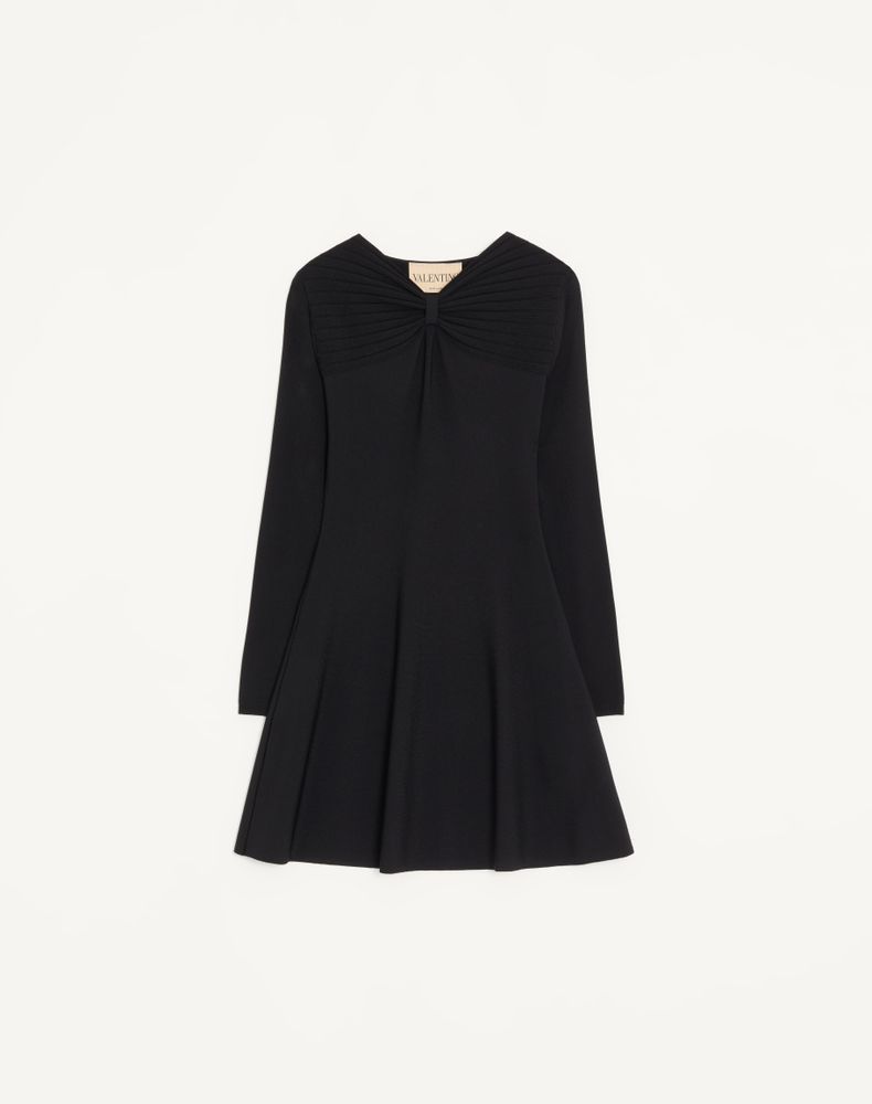 Valentino Women's Black Stretch Viscose Dress Woman Xs