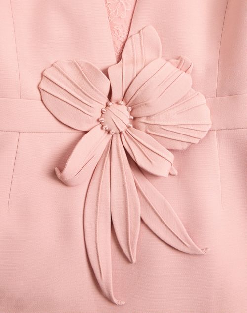 Valentino - Embroidered Crepe Couture Dress - Pink - Woman - Dresses