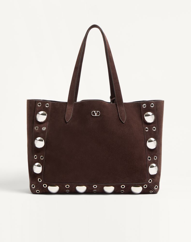 Valentino Garavani Women's Testa Di Moro Nellcôte Suede Shopping Bag Woman Uni