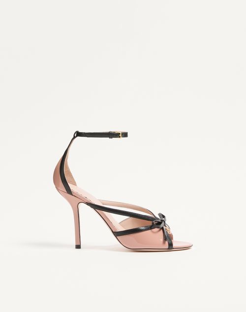Valentino Garavani - Bepointy Sandal In Patent Leather And Kidskin 100mm - Pink/black - Woman - Sandals