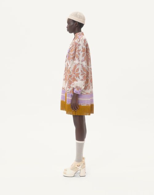 Valentino - Short Dress In Voyage Imaginaire Muslin - Multicolor - Woman - Dresses