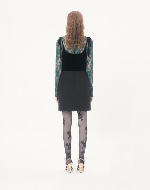 Valentino - Embroidered Crepe Couture Short Dress - Black - Woman - Dresses