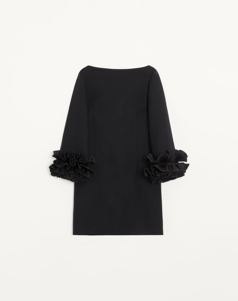 Valentino Women's Black Crepe Couture Dress Woman 50
