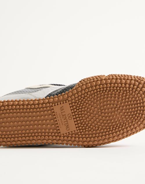 Valentino Garavani - Amphibia Sneaker In Rubberised Calfskin And Laminated Nappa - Black - Woman - Trainers