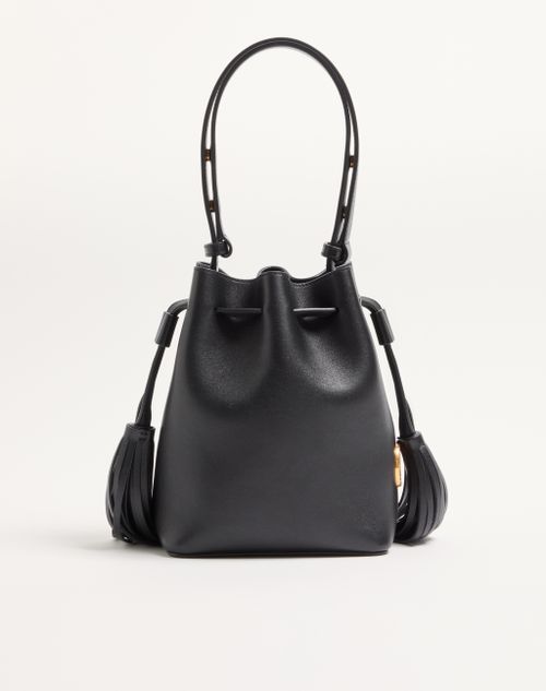 Valentino Garavani - Valentino Garavani Small So Seau Bucket Bag In Leather - Black - Woman - Shoulder Bags