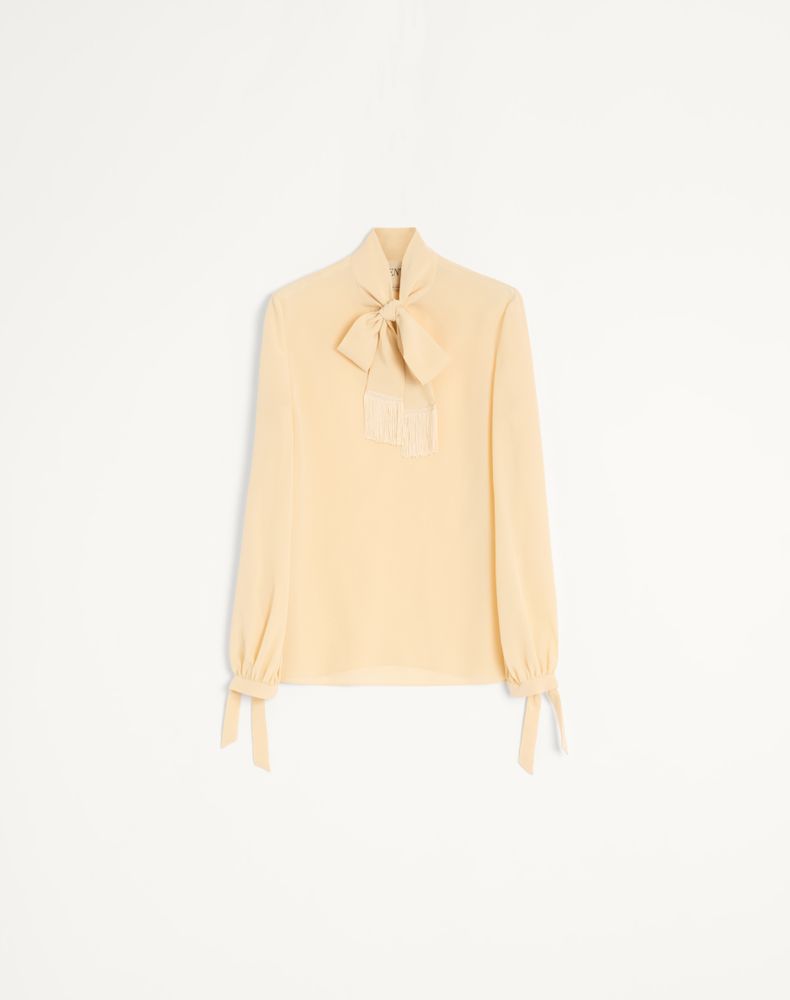 Valentino Women's Birch Crepe De Chine Shirt Woman 48