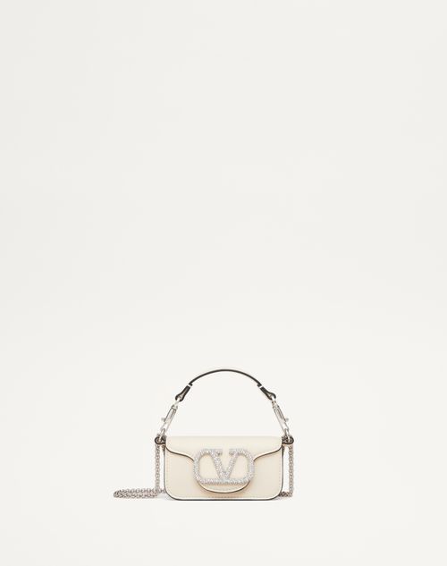 Valentino Garavani Garavani Locò Micro Bag With Chain And Jewel Logo Woman Light Ivory Uni