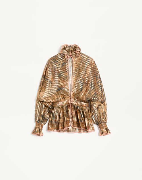 Valentino - Pekin Shirt With Cashmere Voyage Imaginaire Print - Multicolor - Woman - Shirts And Tops