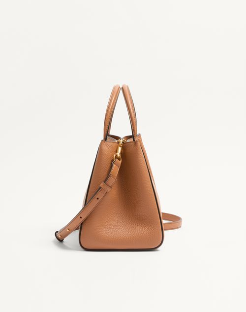 Valentino Garavani - Valentino Garavani Alltime Medium Handbag In Grainy Calfskin - Almond - Woman - Top Handle Bags