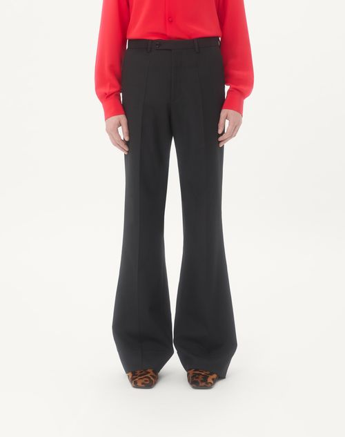 Valentino - Valentino Nylon Gabardine Trousers - Black - Man - Pants And Shorts