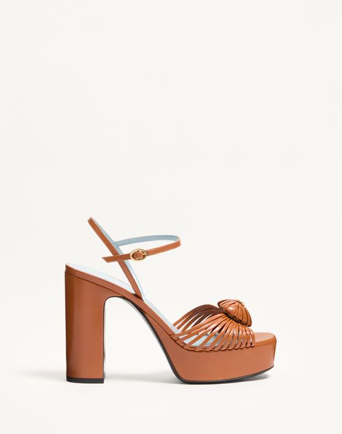 Valentino Garavani Sandal Royal Platform Sandal In Kidskin 115mm Woman Roasted Pecan 36.5