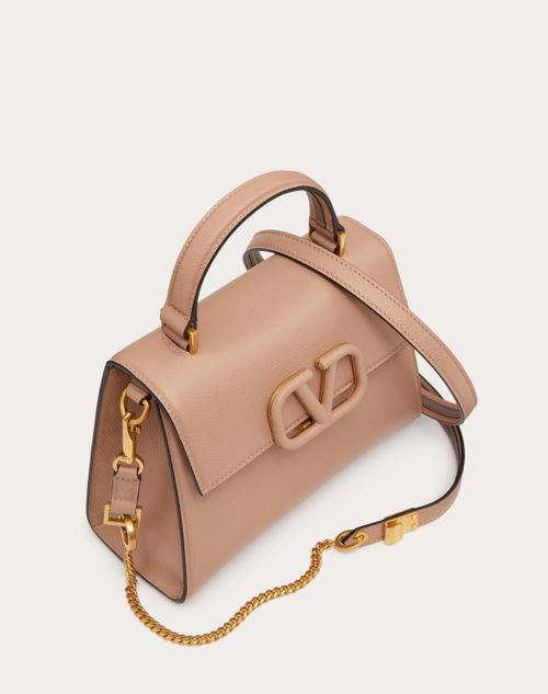 Valentino Garavani - Vスリング グレインカーフスキン スモール ハンドバッグ - ベビーピンク - ウィメンズ - トップハンドルバッグ