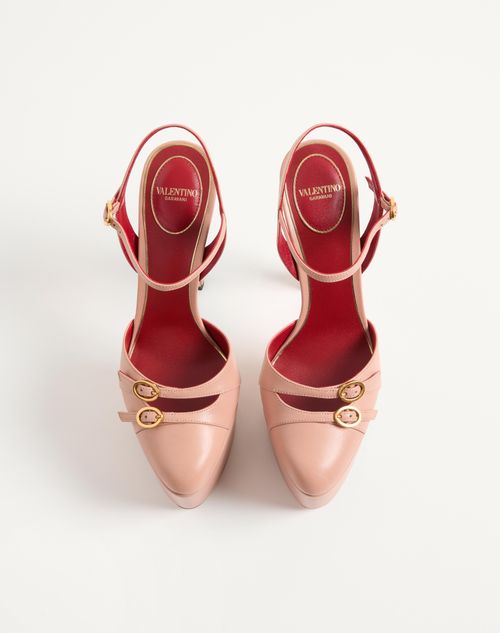 Valentino Garavani - Crasher Platform Pumps In Kidskin 145mm - Pink - Woman - Pumps