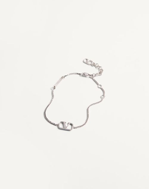 Valentino Garavani - Bracciale Vlogo Signature In Metallo - Trasparente - Uomo - Gioielli