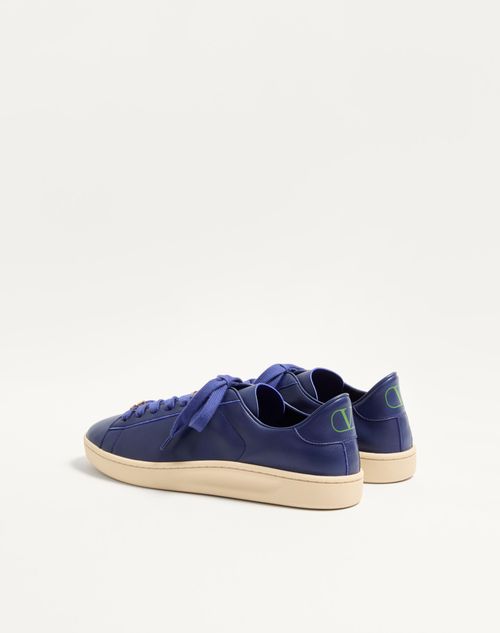 Valentino Garavani - Royco Sneaker In Nappa Calfskin - Indigo - Man - Sneakers