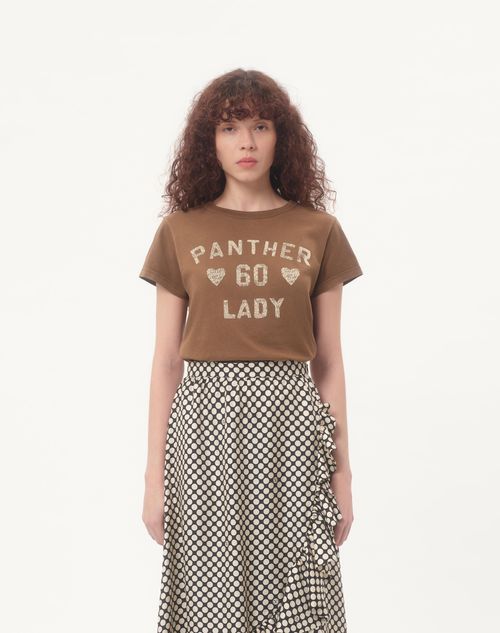 Valentino - Cotton T-shirt - Hazelnut - Woman - T-shirts And Sweatshirts