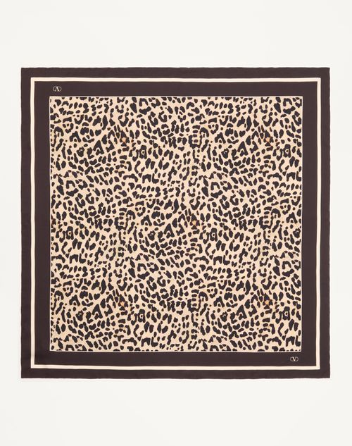 Valentino Garavani - Fauve Éclat Silk Scarf - Animal Print - Woman - Soft Accessories
