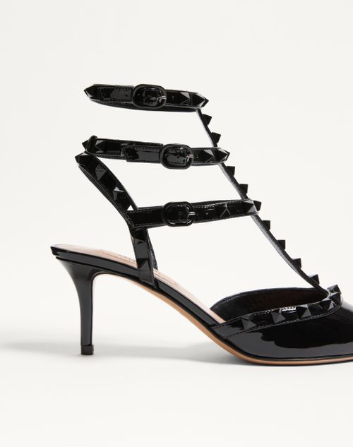 Valentino Garavani - Patent Rockstud Pumps With Matching Straps And Studs 65 Mm - Black - Woman - Pumps