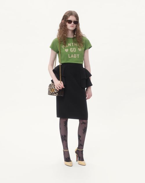 Valentino - Printed Cotton T-shirt - Laurel/birch - Woman - Tshirts And Sweatshirts