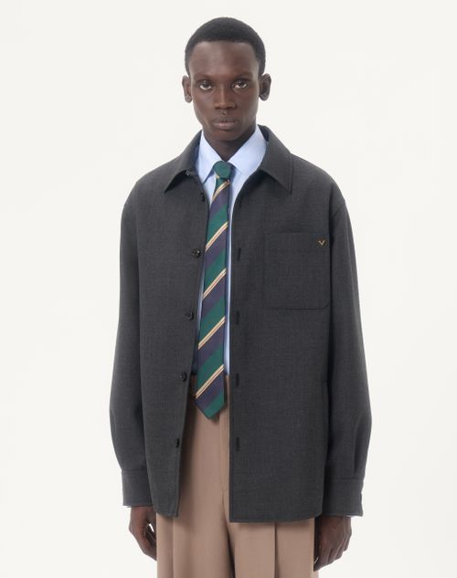 Valentino Garavani - Valentie Jacquard Regimentskrawatte Aus Seide - Grün/blau/elfenbein - Mann - Krawatten