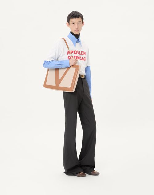 Valentino - Valentino Cotton Poplin Shirt - Sky Blue - Man - Shirts