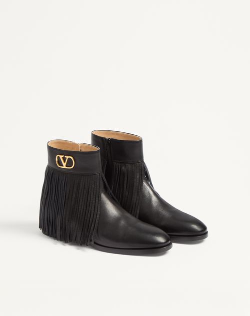 Valentino Garavani - Pat Buffalo Ankle Boot - Black - Man - Boots