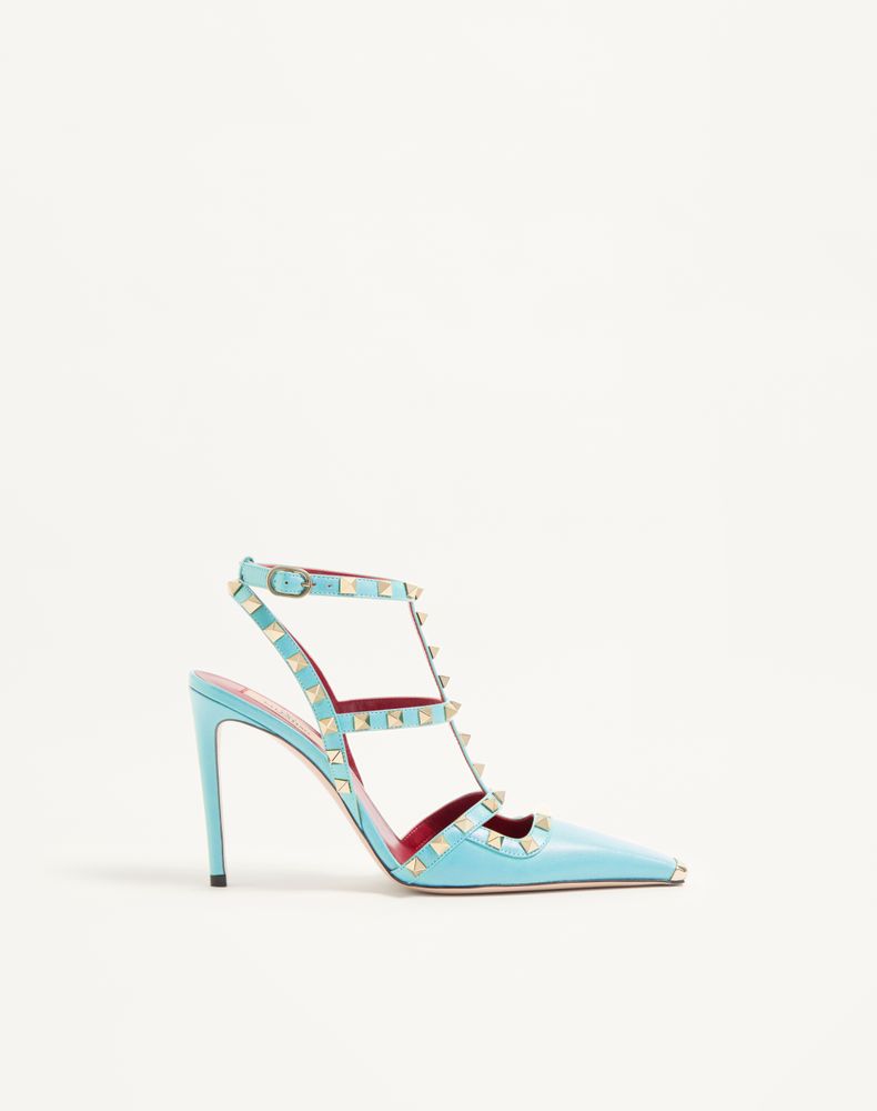 Valentino Garavani Women's Azure Rockstud Kidskin Pumps 100Mm Woman 41