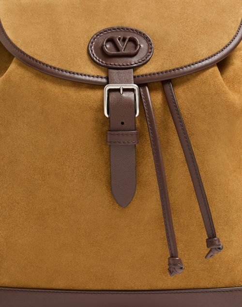 Valentino Garavani - ヴァレンティノ ガラヴァーニ アンティーブ スエード バックパック - ハバナ/ベージュ - メンズ - バックパック