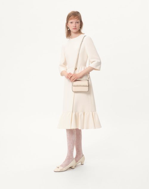 Valentino Garavani - Rockstud Grainy Calfskin Pouch - Light Ivory - Woman - Clutches