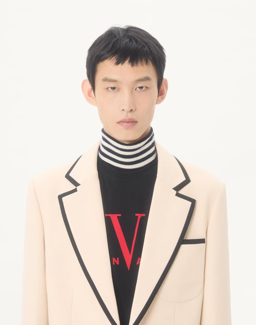 Valentino - Valentino Single-breasted Wool Gabardine Jacket - Cream - Man - Coats And Blazers