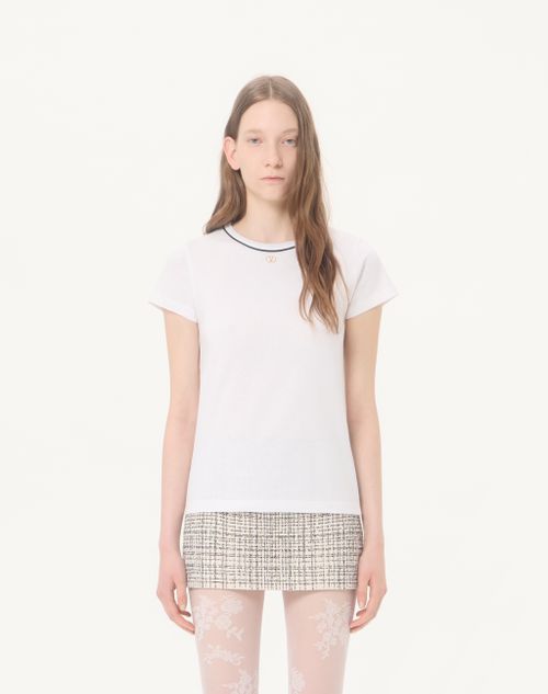 Valentino - Cotton Jersey T-shirt - White - Woman - T-shirts And Sweatshirts